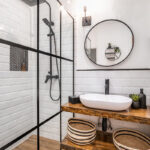 Bathroom Set In Black & White Throughout Badezimmer Deko Schwarz