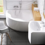 Eckbadewanne Schürze 150 X 150 Cm Weiß | Bad Design Heizung For Badezimmer Eckbadewanne